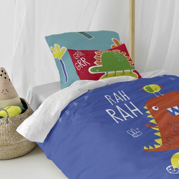 Otroška bombažna posteljnina Moshi Moshi Funnysaurus, 140 x 200 cm-image-3