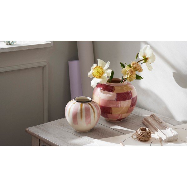 Rožnata keramična vaza ø 21,5 cm Canvas - Kähler Design-image-3