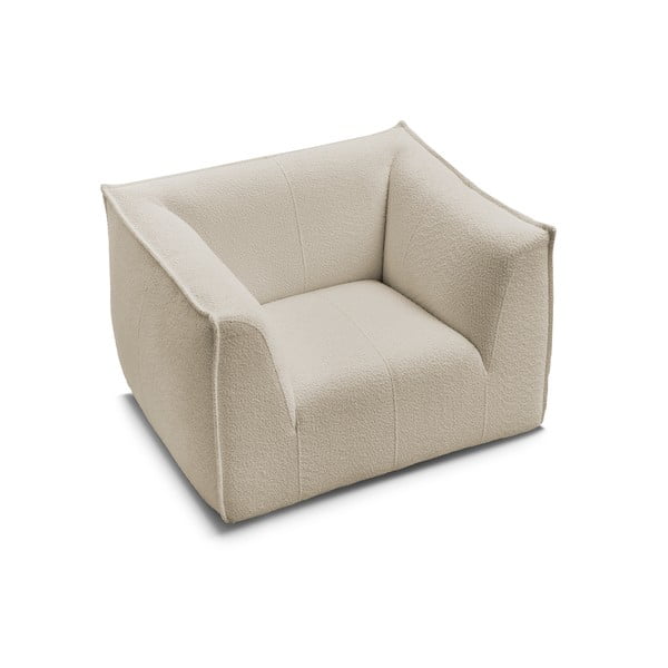 Bež fotelj iz tkanine bouclé Giorgia – Bobochic Paris-image-4