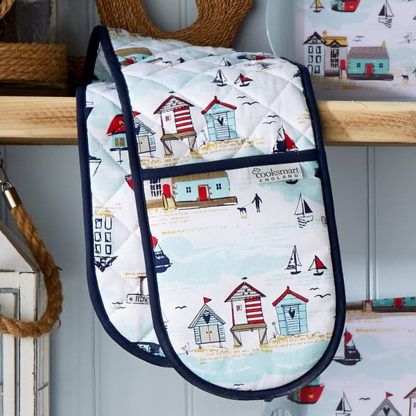 Bombažna dvojna kuhinjska rokavica Cooksmart ® Beside The Seaside-image-1