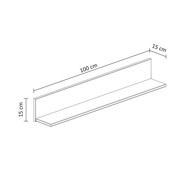 Bela polica iz masivnega bora 100 cm Teramo – Støraa-image-4