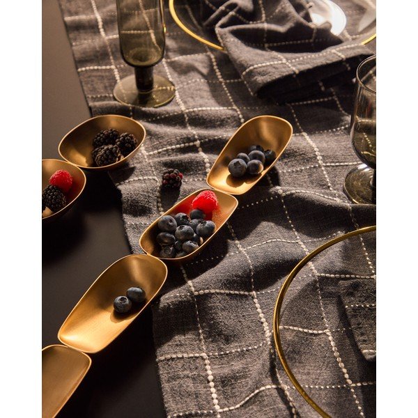 Skledica za serviranje iz nerjavečega jekla v zlati barvi Aruc – Kave Home-image-1