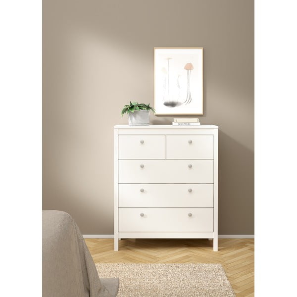 Bela visoka komoda 82x99 cm Madrid – Tvilum-image-1