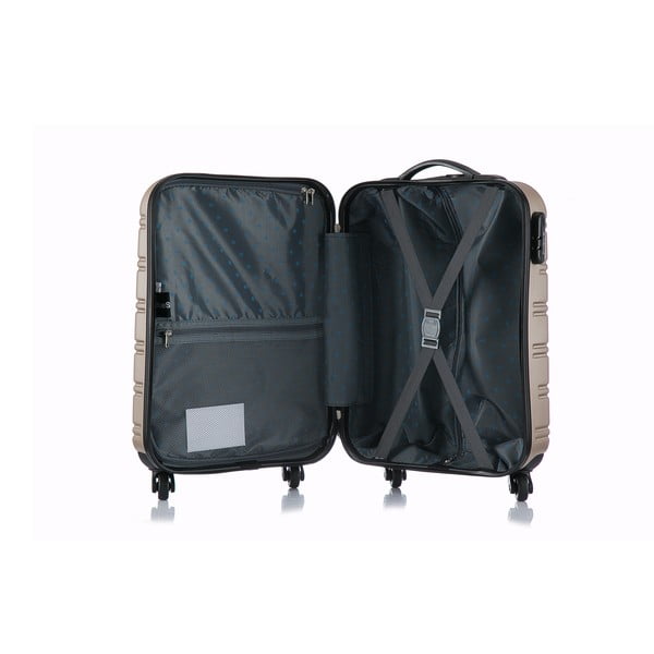 Bež ročni kovček na kolesih Bluestar Bilbao, 35 l-image-4