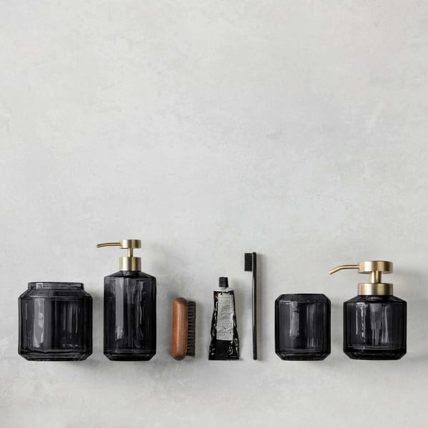 Črn steklen lonček za zobne ščetke Vision – Mette Ditmer Denmark-image-4