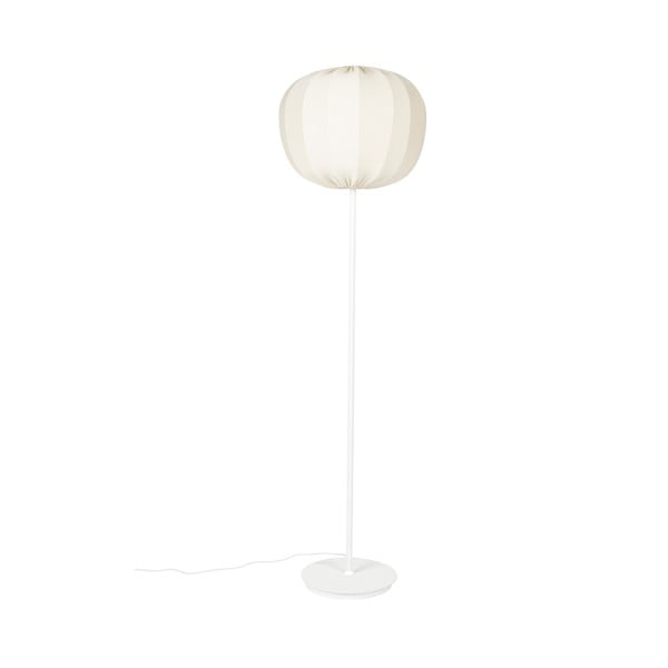 Bela stoječa svetilka s tekstilnim senčnikom (višina 160 cm) Shem – White Label