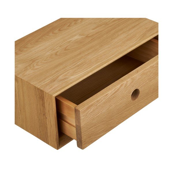 Polica iz masivnega hrasta v svetli naravni barvi 40 cm Luzern – House Nordic-image-4