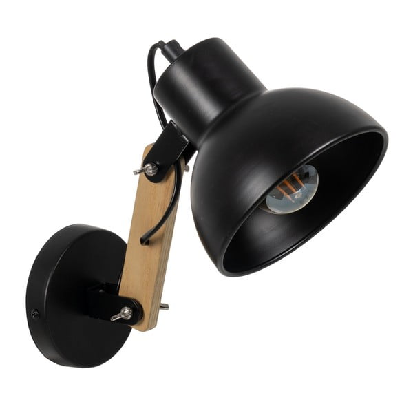 Črna/naravna stenska svetilka – Ixia-image-1