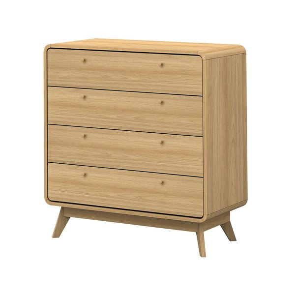 Visoka komoda v hrastovem dekorju v naravni barvi 80x88 cm Cassie - Støraa -image-2