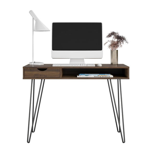 Pisalna miza v orehovem dekorju 49x104 cm Concord – Novogratz-image-3