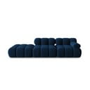 Modra žametna sedežna garnitura 282 cm Bellis – Micadoni Home