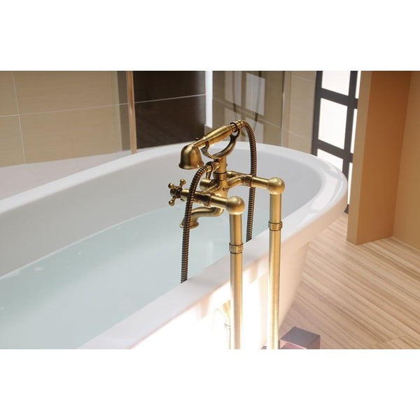 Stenska armatura za kad v bronasti barvi (2 izhoda) Antea – Sapho-image-1