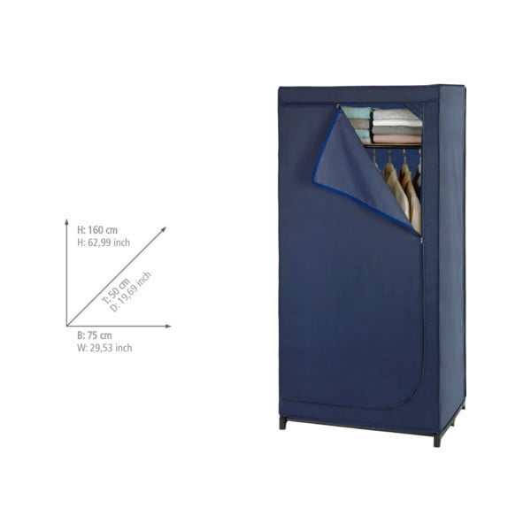 Omara za shranjevanje iz modre tkanine Wenko Business, višina 160 cm-image-1