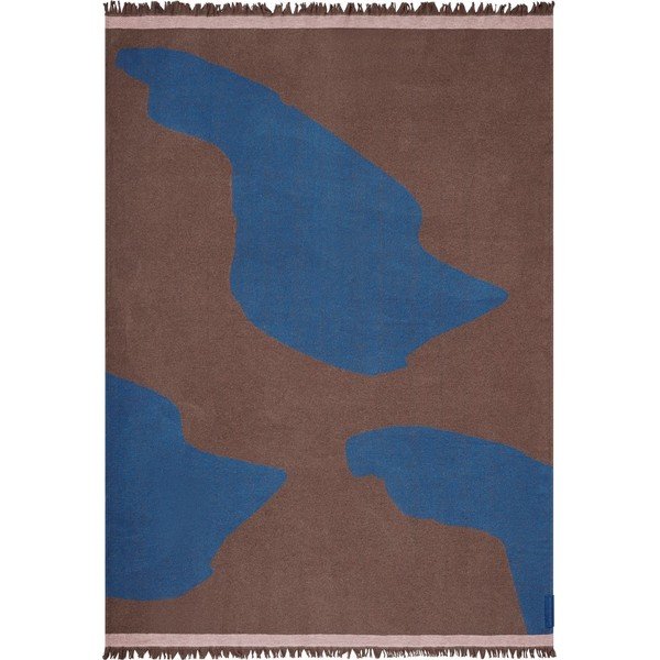 Bordo rdeča/modra odeja iz recikliranega bombaža za pred TV 130x175 cm Studio – Mette Ditmer Denmark