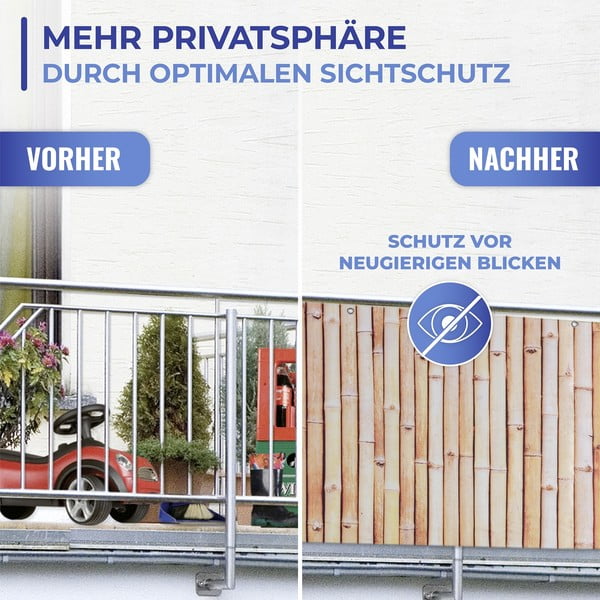 Svetlo rjav plastičen balkonski zastor 500x85 cm – Maximex-image-3