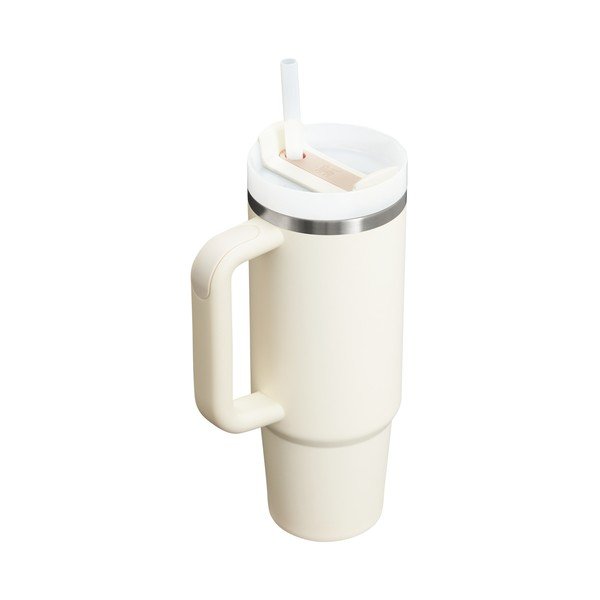 Kremno bela termovka s slamico iz nerjavečega jekla 890 ml Quencher H2.O FlowState™ Tumbler Cream 2.0 – Stanley-image-2