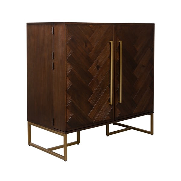 Omara za vino v dekorju eksotičnega lesa za 24 steklenic, 100x100 cm Class - Dutchbone-image-2