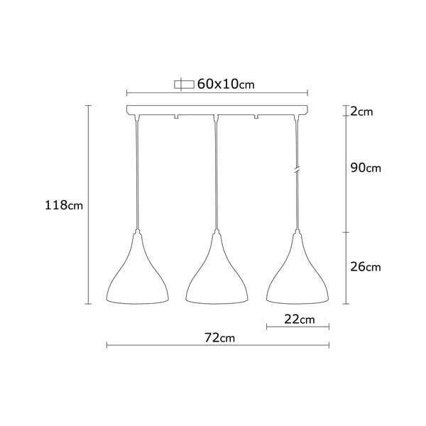 Črna viseča svetilka s kovinskim senčnikom Berceste – Opviq lights-image-4