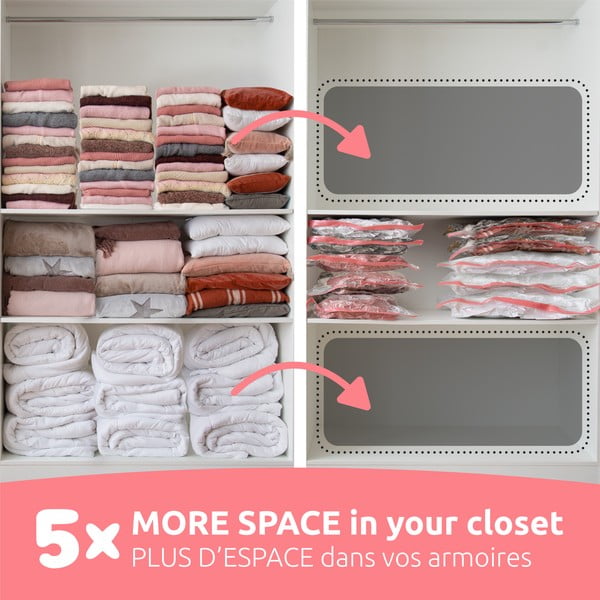 Vakuumske vreče za oblačila v kompletu 5 ks Aspispace M/L – Compactor-image-1