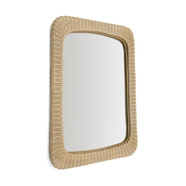 Stensko ogledalo z okvirjem iz ratana 58x79 cm Zilna – Kave Home