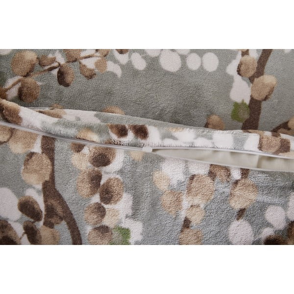 Siva enojna posteljnina iz mikropliša 140x200 cm Branches – My House-image-3