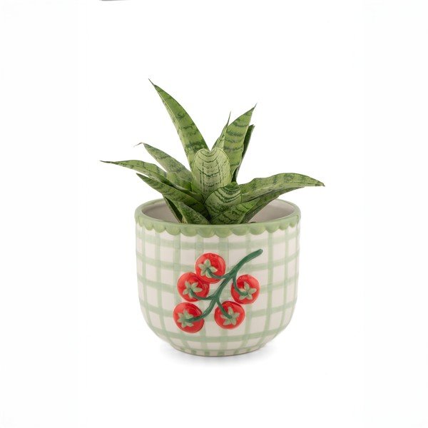 Porcelanast ročno poslikan okrasni cvetlični lonec ø 12 cm Tomato – Sass & Belle-image-1