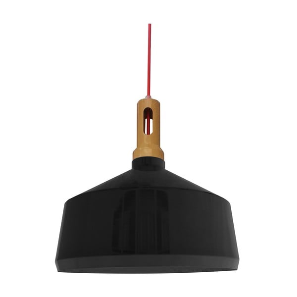Črna viseča svetilka s kovinskim senčnikom ø 26 cm Robinson - Candellux Lighting