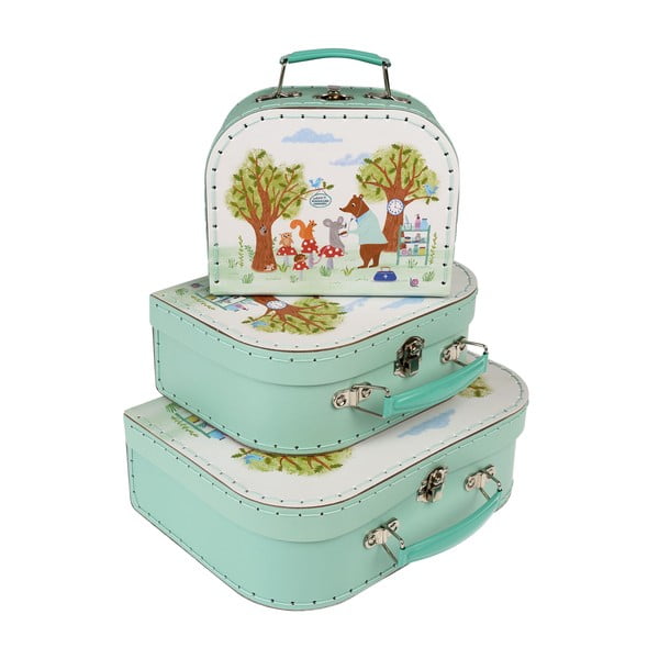 Kartonasti otroški organizatorji za igrače v kompletu 3 ks 21x28x8 cm Woodland Friends – Rex London-image-3