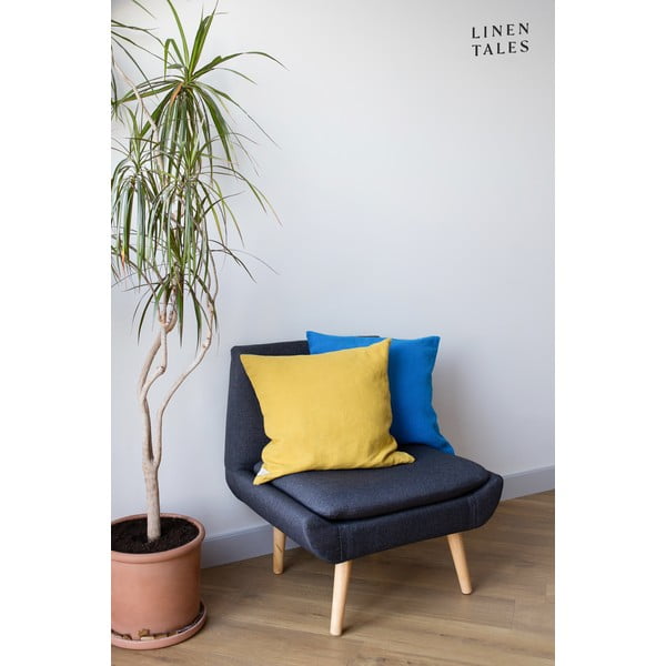 Lanena prevleka za blazino 50x50 cm French Blue – Linen Tales-image-1