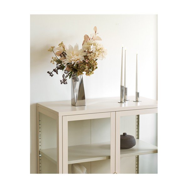 Kremno bela jeklena vitrina 80x101x40 cm Brisbane – House Nordic-image-3