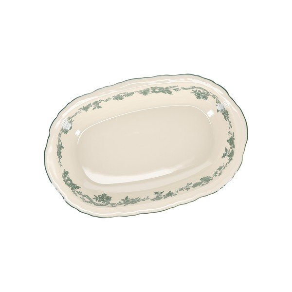 Zelen/slonokoščen servirni porcelanast krožnik Cyril – S|P Collection-image-3