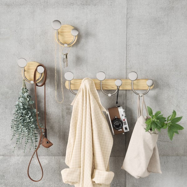 Bel aluminijast stenski obešalnik Melody - Umbra-image-4