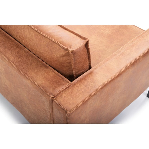 Rjav kavč v imitaciji usnja Scandic Rate-image-3