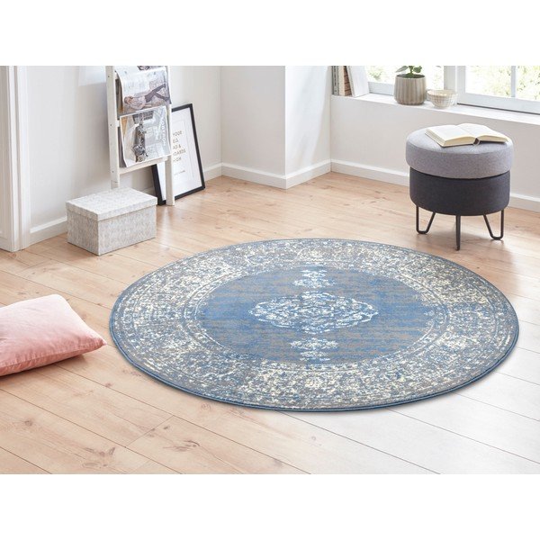 Modra okrogla preproga ø 160 cm Méridional - Hanse Home-image-1