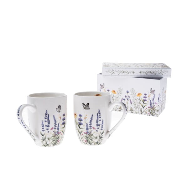 Bele porcelanaste skodelice v kompletu 2 ks 350 ml – Dakls