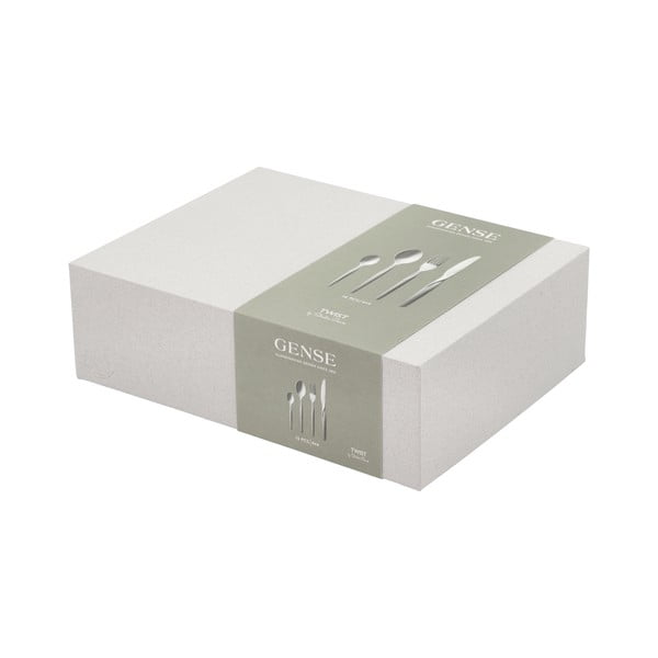 Pribor iz nerjavečega jekla v srebrni barvi 16 ks Twist – Gense-image-3