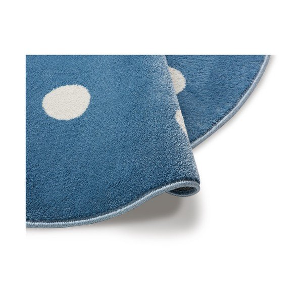 Modra okrogla preproga s pikami KICOTI Blue, ø 100 cm-image-1