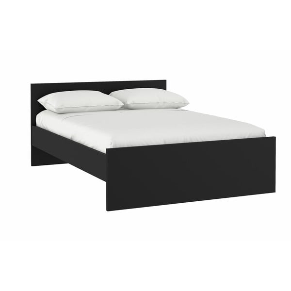 Črna zakonska postelja 140x190 cm Naia – Tvilum
