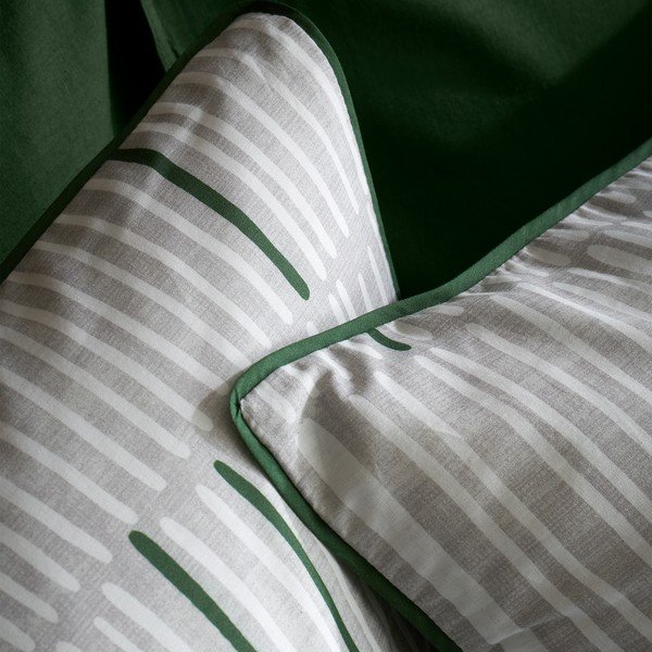 Zelena/siva enojna bombažna posteljnina 135x200 cm Camden Stripe – Content by Terence Conran-image-3