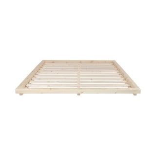 Zakonska postelja iz borovega lesa z letvenim dnom Karup Design Dock, 180 x 200 cm