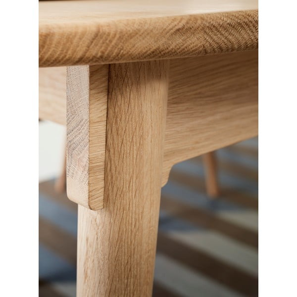 Raztegljiva jedilna miza z dodatno ploščo iz masivnega hrasta 106x184 cm Miro – Hammel Furniture-image-1