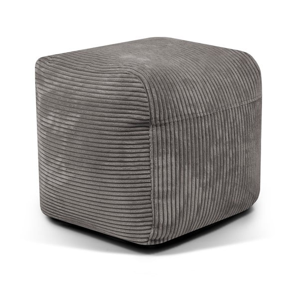 Temno rjava vreča za sedenje iz rebrastega žameta Plus 50 Lounge – SLOWDOWN-image-3