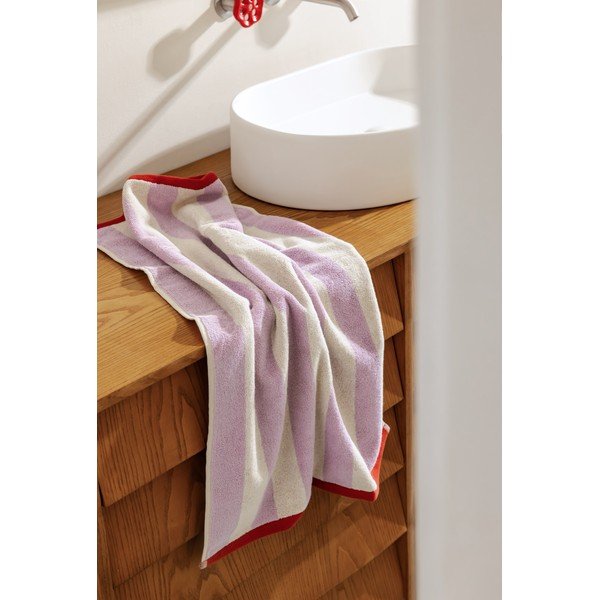 Rjava/kremno bela frotirna bombažna brisača 50x80 cm Gobo – noo.ma-image-4