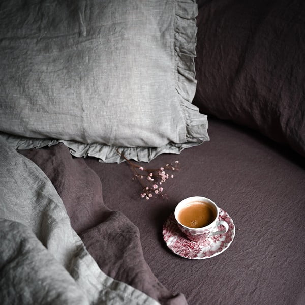 Rožnata/rjava lanena rjuha 180x260 cm Ashes of Roses – Linen Tales-image-3