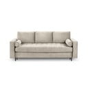 Bež žametna raztegljiva zofa Milo Casa Santo