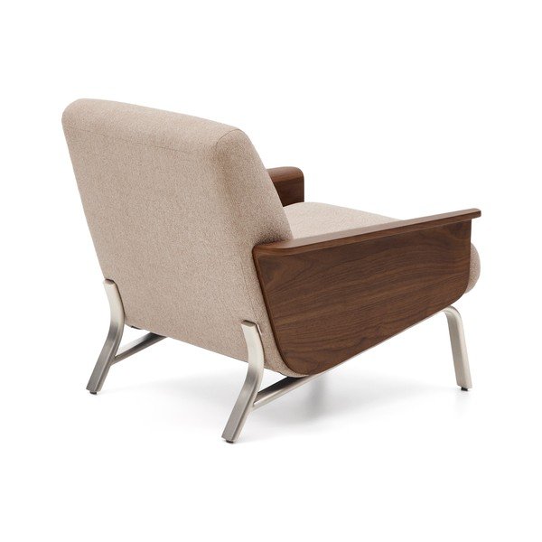 Svetlo rjav fotelj iz šenilje Amsen – Kave Home-image-4