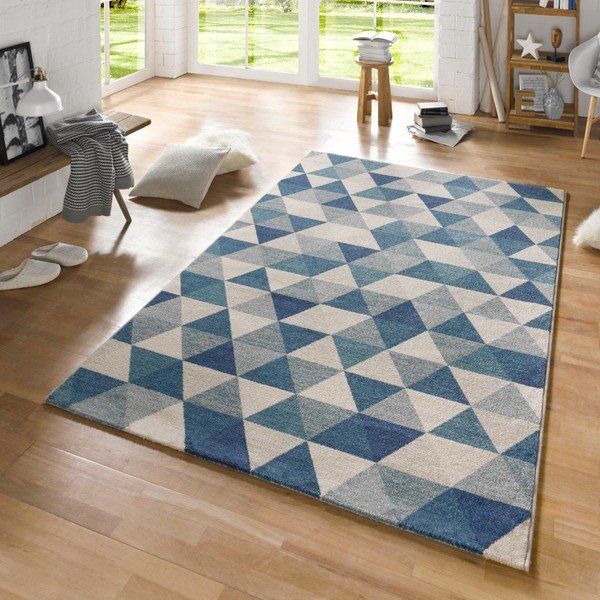 Modra preproga Mint Rugs Diamond Triangle, 80 x 150 cm-image-1