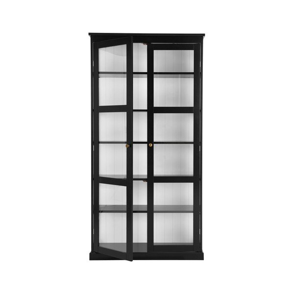 Črna vitrina iz MDF plošč 98x193x34 cm Wilma – Ellos Home-image-4