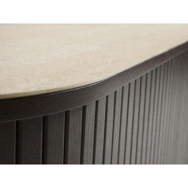 TV omarica s keramično ploščo v temni naravni barvi 180x50x40 cm Enna – Unique Furniture-image-3