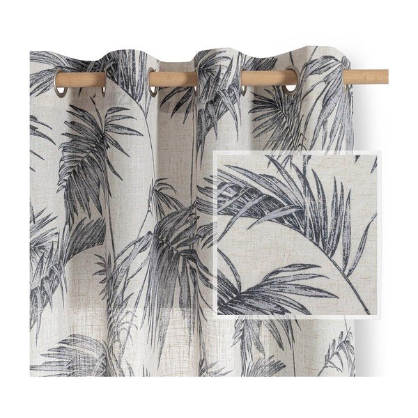 Siva/kremno bela zavesa 135x250 cm Palmera – Restilo
